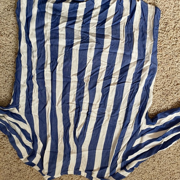 Blue and white striped nautical button down, small - Picture 5 of 5